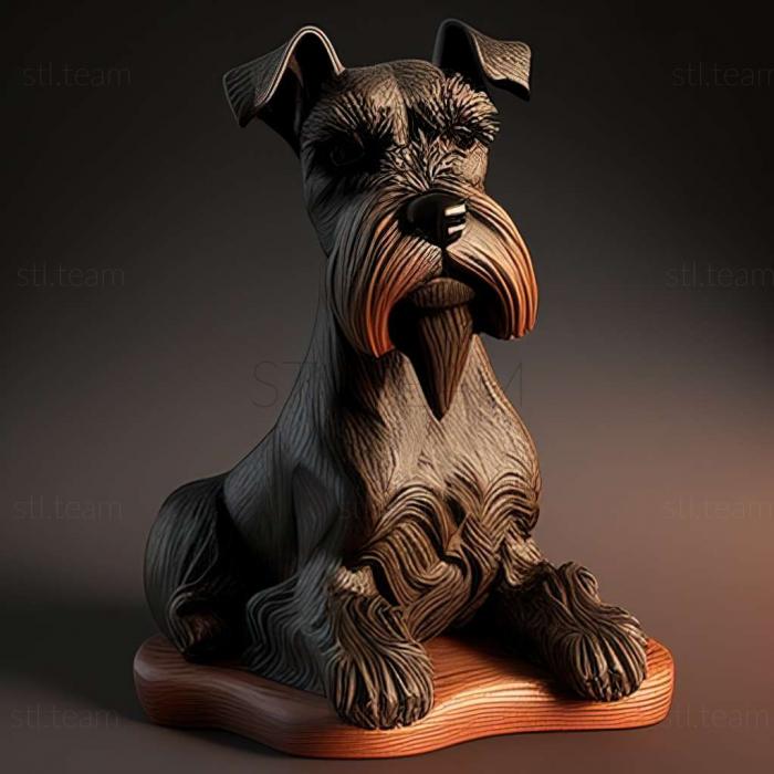 3D model Zwergschnauzer dog (STL)